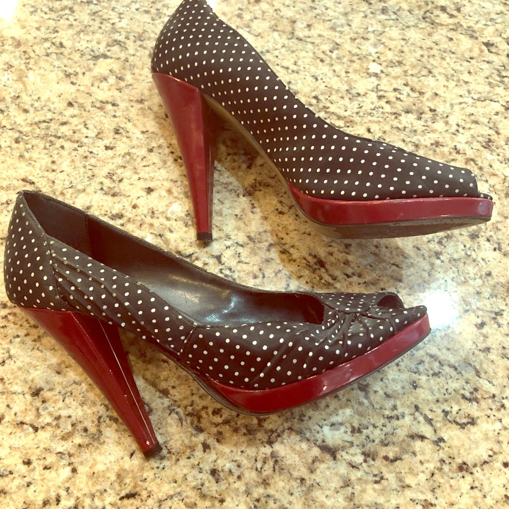 Steve Madden Polka Dot Peep-toe Pumps 👠
